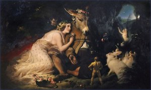 "Titania and Bottom" by Edwin Henry Landseeroil on canvas 1848